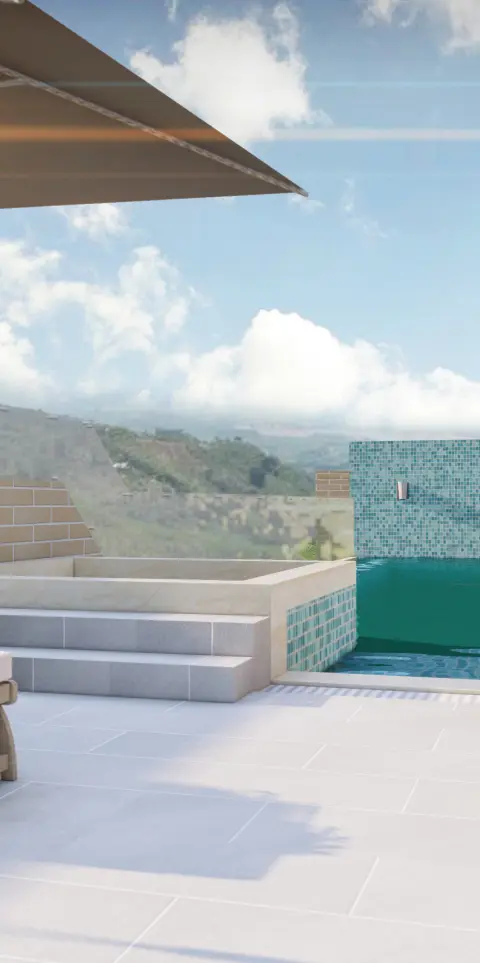 haz click aquí para conocer todas las zonas sociales del proyecto Amara.